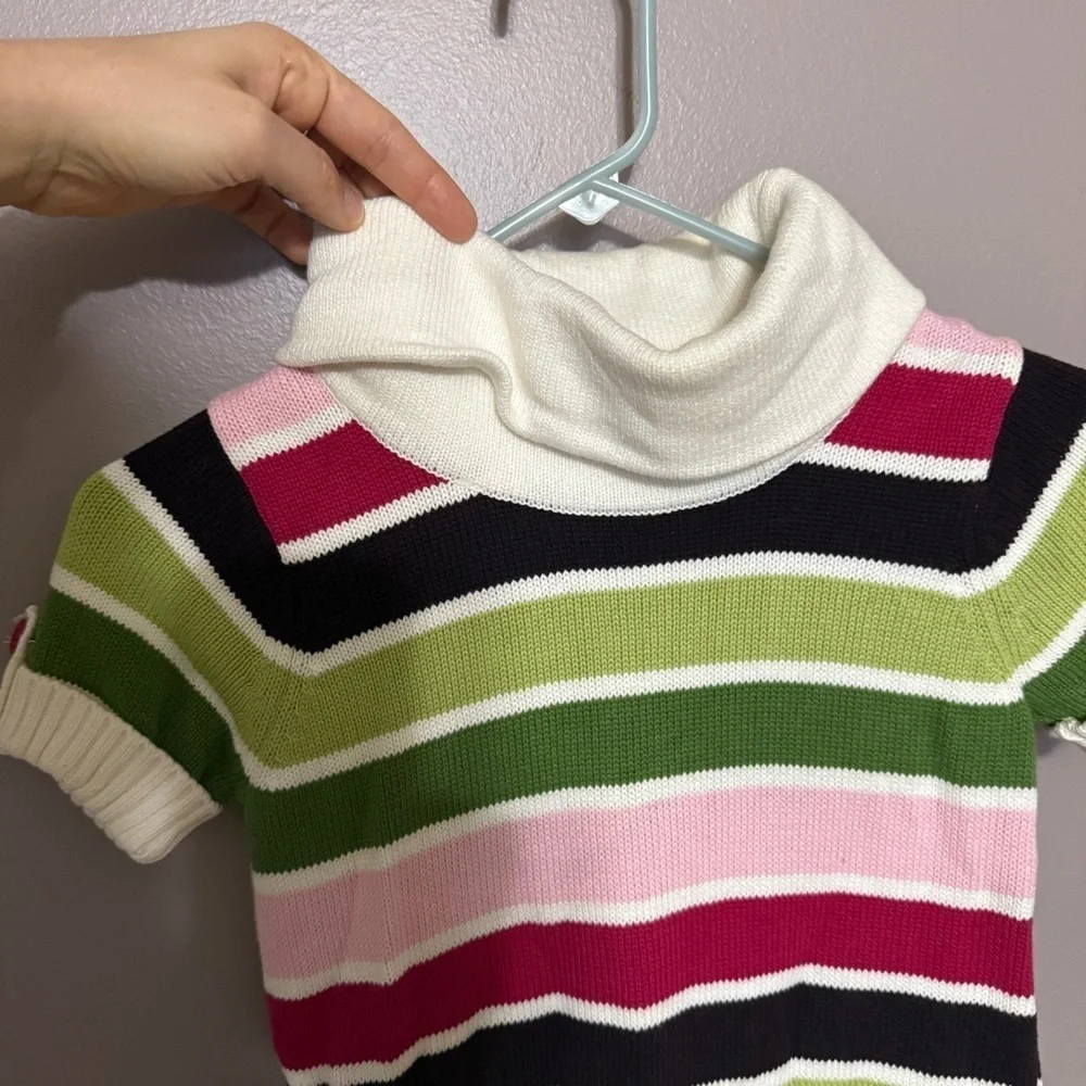 Gymboree Striped Knit Sweater Dress Bundle Girls Size 8 Short Sleeve Pockets